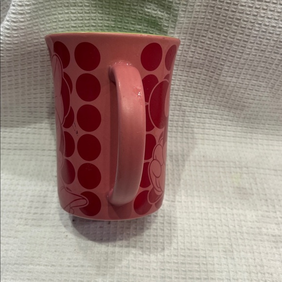 WALT DISNEY WORLD Minnie Mouse Pink and Lime Green Coffee Tea Mug 16oz - Picture 3 of 11